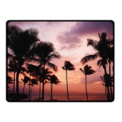 Palm Trees Double Sided Fleece Blanket (small)  by LW323