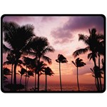 Palm Trees Double Sided Fleece Blanket (Large)  80 x60  Blanket Back