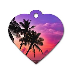 Ocean Paradise Dog Tag Heart (one Side) by LW323