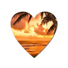 Sunset Beauty Heart Magnet