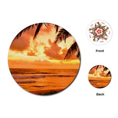 Sunset Beauty Playing Cards Single Design (Round)