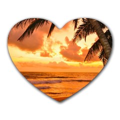 Sunset Beauty Heart Mousepads