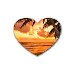 Sunset Beauty Heart Coaster (4 pack) 