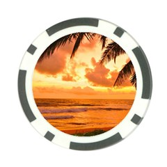 Sunset Beauty Poker Chip Card Guard