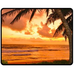 Sunset Beauty Double Sided Fleece Blanket (medium)  by LW323