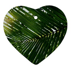 Relaxing Palms Heart Ornament (two Sides) by LW323