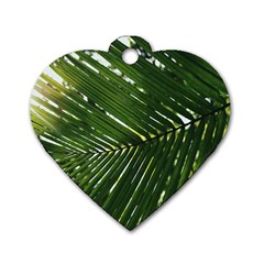 Relaxing Palms Dog Tag Heart (one Side) by LW323