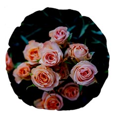 Sweet Roses Large 18  Premium Flano Round Cushions by LW323