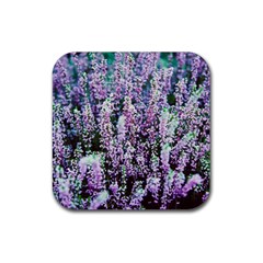 Lavender Love Rubber Coaster (square)  by LW323