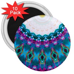 Peacock 3  Magnets (10 Pack)  by LW323