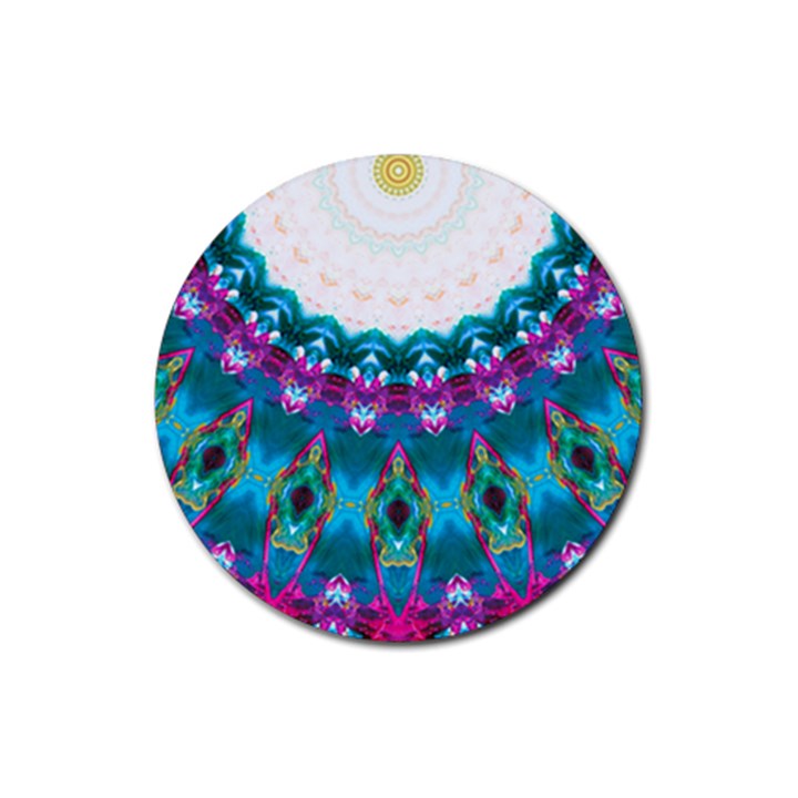 Peacock Rubber Round Coaster (4 pack) 