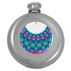 Peacock Round Hip Flask (5 Oz) by LW323