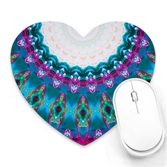 Peacock Heart Mousepads by LW323