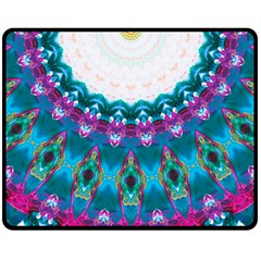 Peacock Fleece Blanket (medium)  by LW323