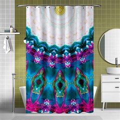 Peacock Shower Curtain 48  X 72  (small)  by LW323