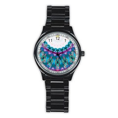 Peacock Stainless Steel Round Watch by LW323