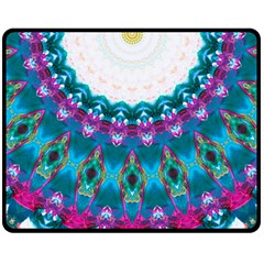 Peacock Double Sided Fleece Blanket (medium)  by LW323