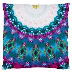 Peacock Large Flano Cushion Case (one Side) by LW323