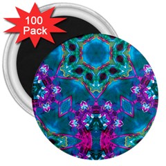 Peacock2 3  Magnets (100 Pack) by LW323