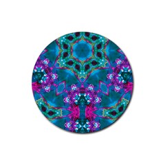 Peacock2 Rubber Coaster (round) 