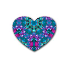 Peacock2 Heart Coaster (4 Pack)  by LW323