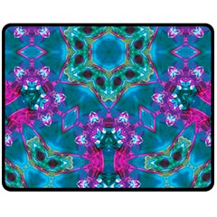 Peacock2 Fleece Blanket (medium)  by LW323