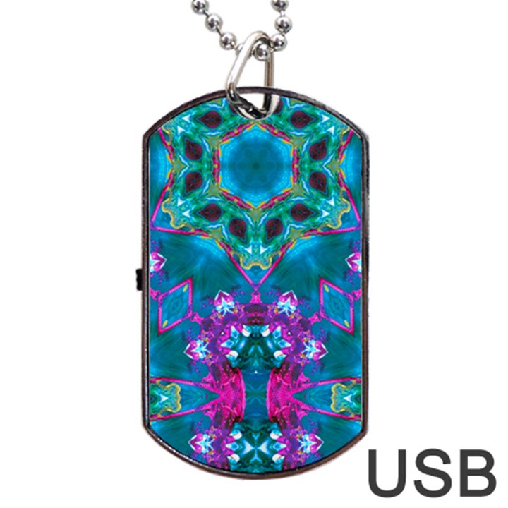 Peacock2 Dog Tag USB Flash (Two Sides)