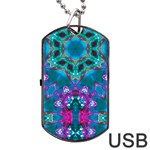 Peacock2 Dog Tag USB Flash (Two Sides) Back