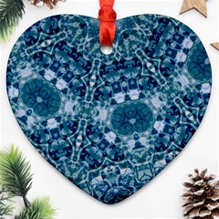 Blue Heavens Heart Ornament (two Sides) by LW323