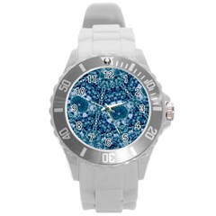 Blue Heavens Round Plastic Sport Watch (l) by LW323