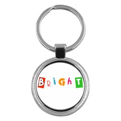 Bright Colorful Simple Artistic Vivid Unique Key Chain (round) by oddybuddystore