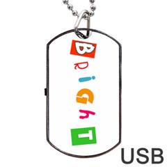 Bright Colorful Simple Artistic Vivid Unique Dog Tag Usb Flash (one Side)