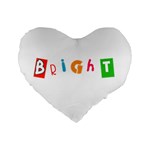 bright colorful simple artistic vivid unique Standard 16  Premium Heart Shape Cushions Front