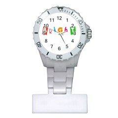 Bright Colorful Simple Artistic Vivid Unique Plastic Nurses Watch by oddybuddystore