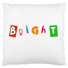 Bright Colorful Simple Artistic Vivid Unique Large Flano Cushion Case (one Side) by oddybuddystore