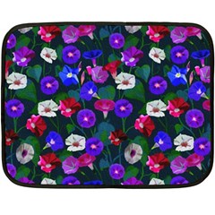 Watercolor Flowers  Bindweed  Liana Double Sided Fleece Blanket (mini) 