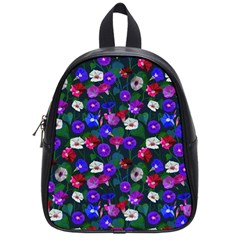 Watercolor Flowers  Bindweed  Liana School Bag (small) by SychEva