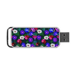 Watercolor Flowers  Bindweed  Liana Portable Usb Flash (two Sides) by SychEva