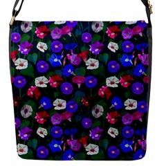 Watercolor Flowers  Bindweed  Liana Flap Closure Messenger Bag (s) by SychEva