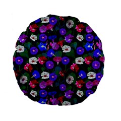 Watercolor Flowers  Bindweed  Liana Standard 15  Premium Flano Round Cushions by SychEva