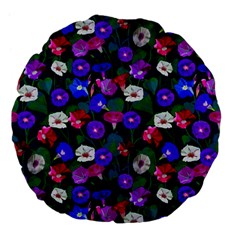 Watercolor Flowers  Bindweed  Liana Large 18  Premium Flano Round Cushions by SychEva