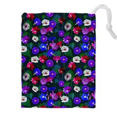 Watercolor Flowers  Bindweed  Liana Drawstring Pouch (4xl) by SychEva