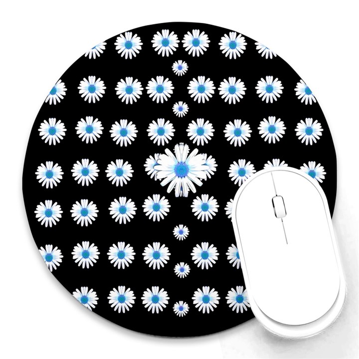 Festive Flowers For The Perfect Day In Peace Round Mousepads