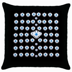 Festive Flowers For The Perfect Day In Peace Throw Pillow Case (black) by pepitasart