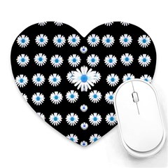 Festive Flowers For The Perfect Day In Peace Heart Mousepads by pepitasart