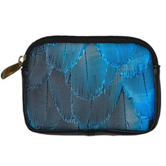 Feathery Blue Digital Camera Leather Case by LW323