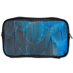 Feathery Blue Toiletries Bag (two Sides) by LW323