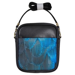 Feathery Blue Girls Sling Bag by LW323