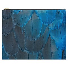 Feathery Blue Cosmetic Bag (xxxl) by LW323