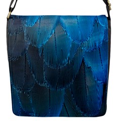 Feathery Blue Flap Closure Messenger Bag (s) by LW323